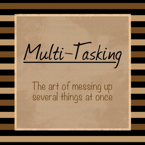 Multi Tasking Black Modern Wood Framed Art Print with Double Matting by Gibbons, Lauren