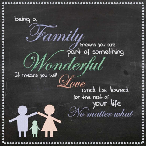 Family Chalk Color Black Ornate Wood Framed Art Print with Double Matting by Gibbons, Lauren