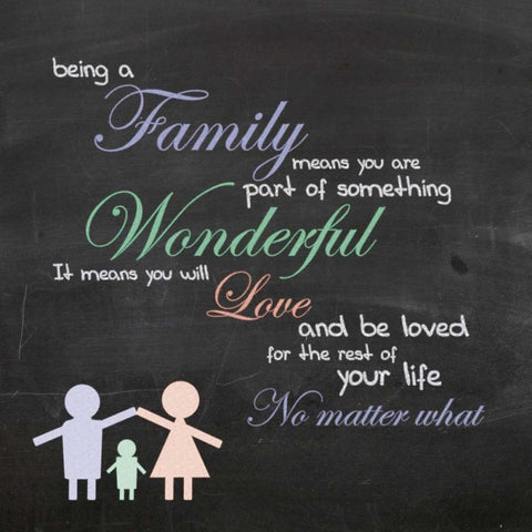 Family Chalk Color NB Gold Ornate Wood Framed Art Print with Double Matting by Gibbons, Lauren