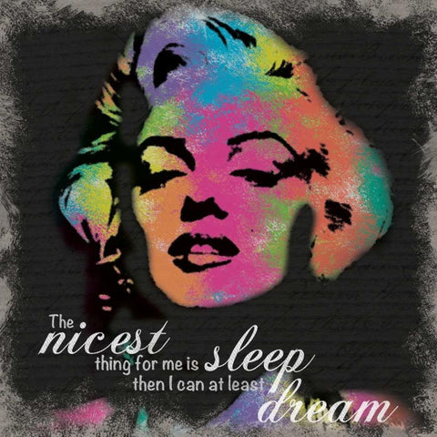 Marilyn Rainbow Dream Black Ornate Wood Framed Art Print with Double Matting by Gibbons, Lauren