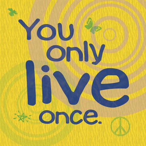 YOLO Yellow White Modern Wood Framed Art Print by Gibbons, Lauren