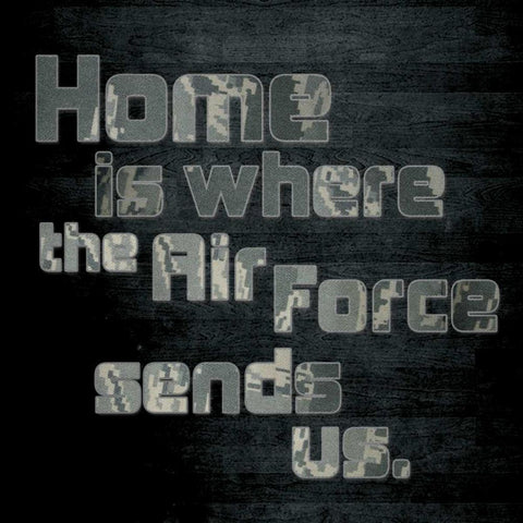 Air Force Home Black Modern Wood Framed Art Print by Gibbons, Lauren