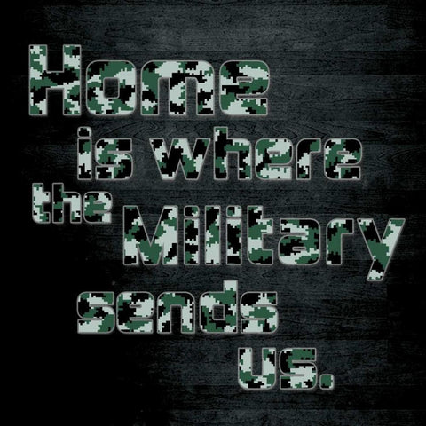 Military Home Black Modern Wood Framed Art Print with Double Matting by Gibbons, Lauren