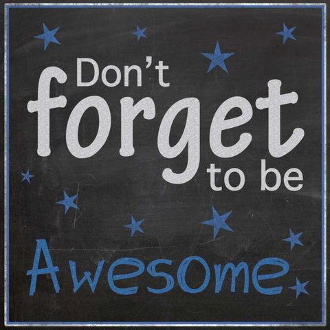 Be Awesome Black Modern Wood Framed Art Print with Double Matting by Gibbons, Lauren
