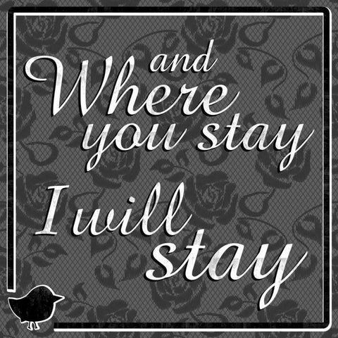 Where Stay Black Ornate Wood Framed Art Print with Double Matting by Gibbons, Lauren