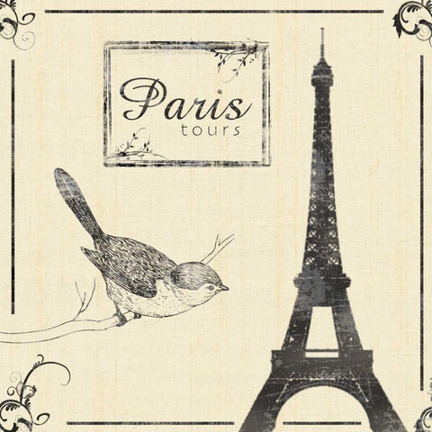 Paris White Modern Wood Framed Art Print by Gibbons, Lauren