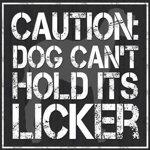 Dog Licker 2 White Modern Wood Framed Art Print with Double Matting by Gibbons, Lauren