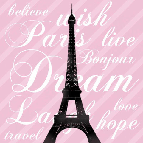 Paris Dream 3 Black Modern Wood Framed Art Print by Gibbons, Lauren