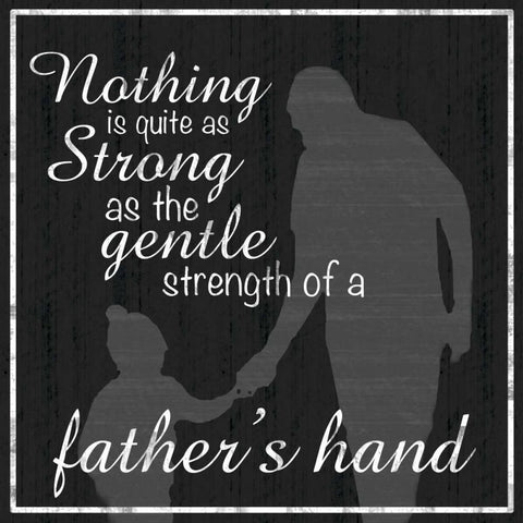 Father Hand Black Modern Wood Framed Art Print with Double Matting by Gibbons, Lauren