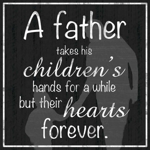 Father Heart 2 Black Modern Wood Framed Art Print with Double Matting by Gibbons, Lauren