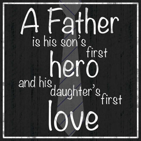 Father Hero Black Ornate Wood Framed Art Print with Double Matting by Gibbons, Lauren