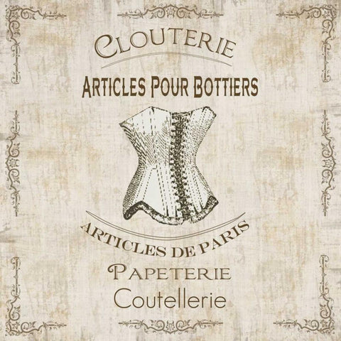 Parchment  Bath  Bustier White Modern Wood Framed Art Print by Gibbons, Lauren