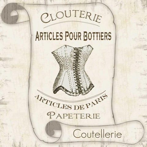 Scroll Bath Bustier Black Ornate Wood Framed Art Print with Double Matting by Gibbons, Lauren