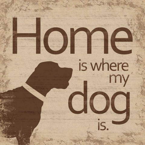 Dogs Home B White Modern Wood Framed Art Print by Gibbons, Lauren