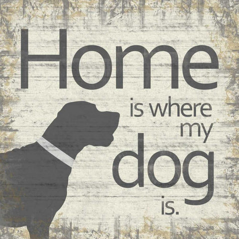 Dogs Home White Modern Wood Framed Art Print by Gibbons, Lauren