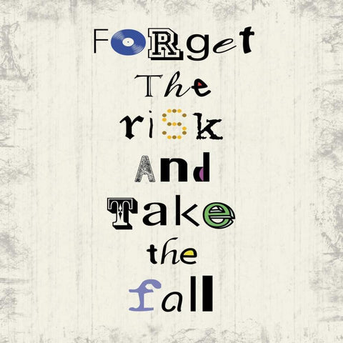 Forget The Risk White Modern Wood Framed Art Print with Double Matting by Gibbons, Lauren