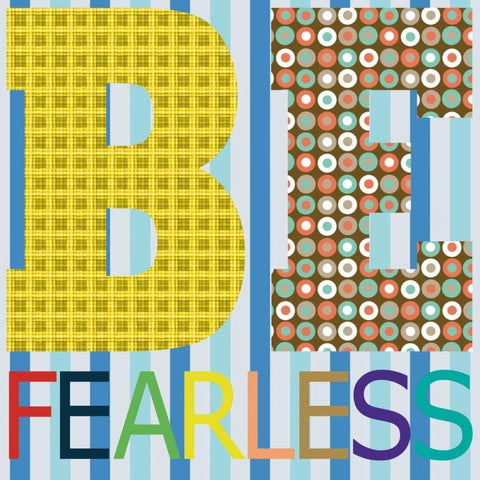 Be Fearless Black Ornate Wood Framed Art Print with Double Matting by Gibbons, Lauren