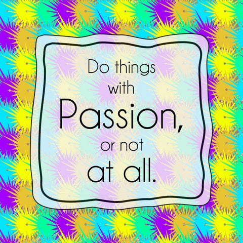 Passion Colorful White Modern Wood Framed Art Print by Gibbons, Lauren