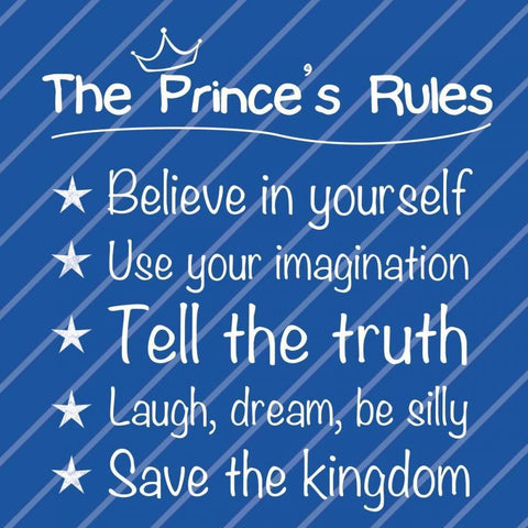 Prince Rules White Modern Wood Framed Art Print with Double Matting by Gibbons, Lauren
