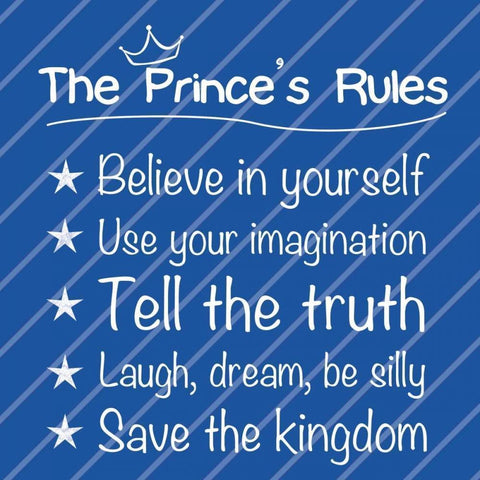 Prince Rules Gold Ornate Wood Framed Art Print with Double Matting by Gibbons, Lauren