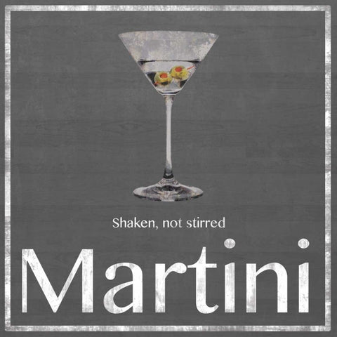 Martini Black Modern Wood Framed Art Print with Double Matting by Gibbons, Lauren