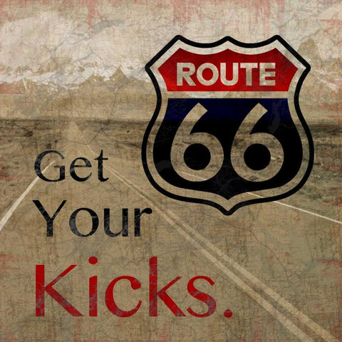 Get your Kicks White Modern Wood Framed Art Print with Double Matting by Gibbons, Lauren