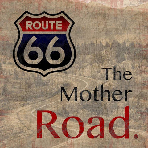 Mother Road White Modern Wood Framed Art Print by Gibbons, Lauren
