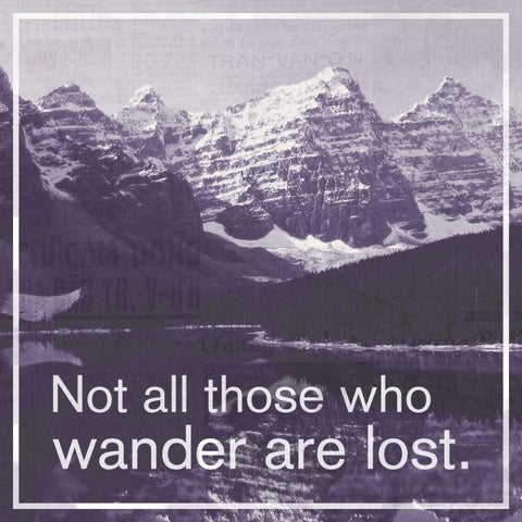 GO Wander Black Modern Wood Framed Art Print with Double Matting by Gibbons, Lauren