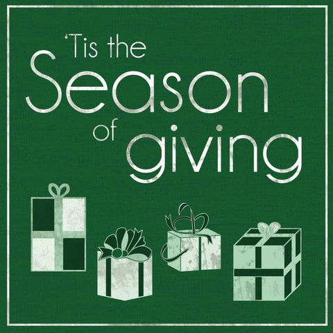 Giving Black Modern Wood Framed Art Print with Double Matting by Gibbons, Lauren