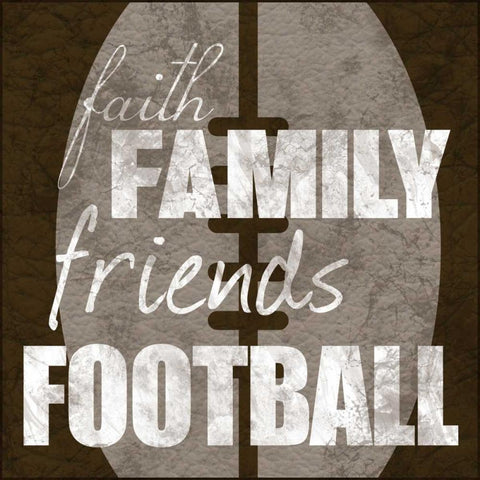 Football Friends White Modern Wood Framed Art Print by Gibbons, Lauren