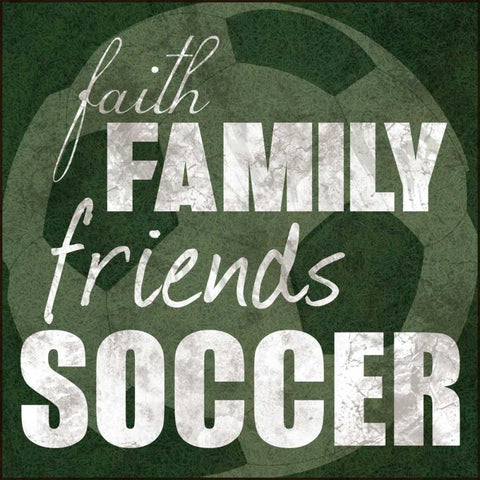 Soccer Friends Gold Ornate Wood Framed Art Print with Double Matting by Gibbons, Lauren