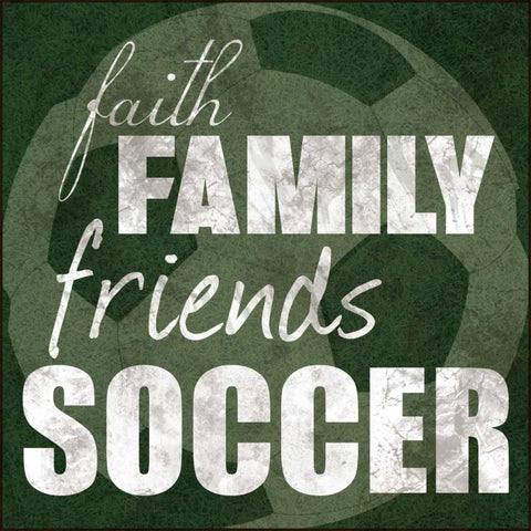 Soccer Friends White Modern Wood Framed Art Print with Double Matting by Gibbons, Lauren