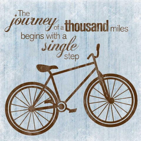 Journey Bike White Modern Wood Framed Art Print by Gibbons, Lauren