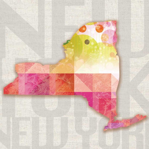 Gumdrops In New York White Modern Wood Framed Art Print with Double Matting by Gibbons, Lauren