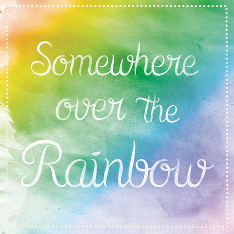Over The Rainbow Gold Ornate Wood Framed Art Print with Double Matting by Gibbons, Lauren