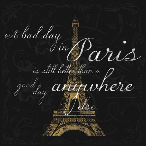 Paris Square BG White Modern Wood Framed Art Print with Double Matting by Gibbons, Lauren