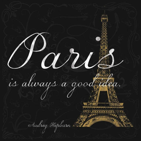 Paris Square GB White Modern Wood Framed Art Print with Double Matting by Gibbons, Lauren