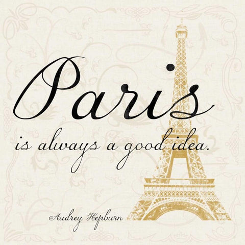 Paris Square 2 White Modern Wood Framed Art Print with Double Matting by Gibbons, Lauren