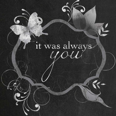 You Always Black Ornate Wood Framed Art Print with Double Matting by Gibbons, Lauren