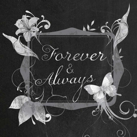 Forever Always Black Modern Wood Framed Art Print by Gibbons, Lauren
