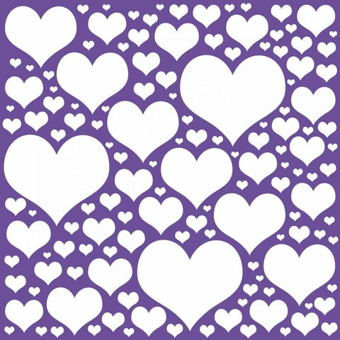 Purple Heart Storm Black Modern Wood Framed Art Print by Gibbons, Lauren