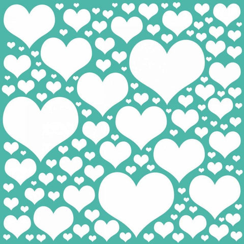 Teal Heart Storm Gold Ornate Wood Framed Art Print with Double Matting by Gibbons, Lauren
