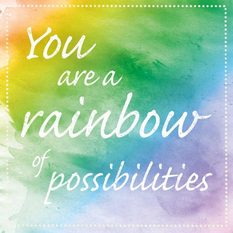 Rainbow Possibilites Black Modern Wood Framed Art Print by Gibbons, Lauren