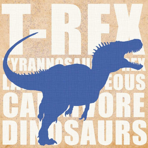 Roaring TRex Black Modern Wood Framed Art Print by Gibbons, Lauren