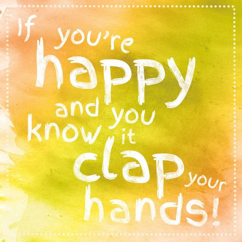 Clap Your Hands 2 Black Modern Wood Framed Art Print by Gibbons, Lauren