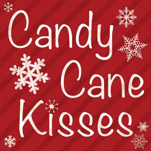Candy Cane Black Ornate Wood Framed Art Print with Double Matting by Gibbons, Lauren