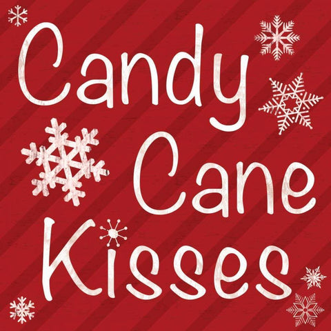 Candy Cane Black Modern Wood Framed Art Print by Gibbons, Lauren