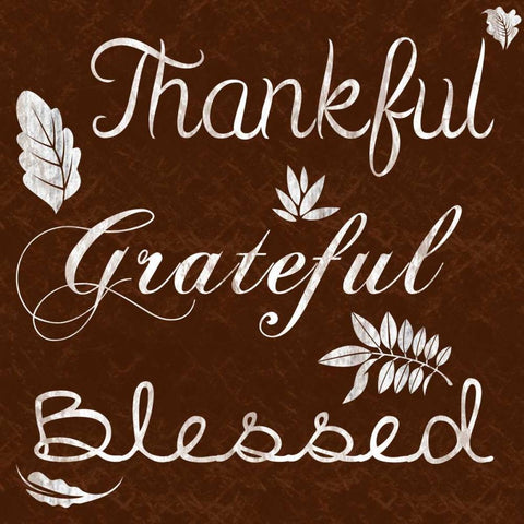 Thankful Black Modern Wood Framed Art Print by Gibbons, Lauren