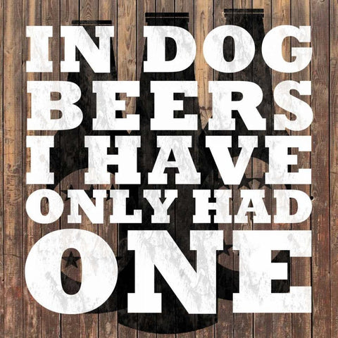 Dog Beers White Modern Wood Framed Art Print by Gibbons, Lauren
