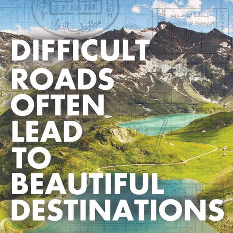 Beautiful Destinations White Modern Wood Framed Art Print with Double Matting by Gibbons, Lauren